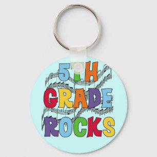 Porte-clés T-shirts et cadeaux Multicolor 5th Grade Rocks