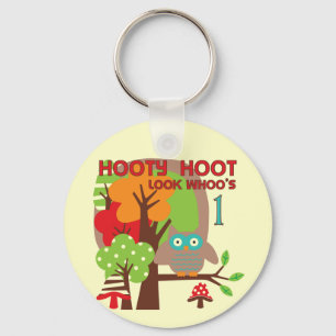 Porte-clés T-shirts et cadeaux Owl First Birthday