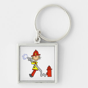 Porte-clés T-shirts et cadeaux pour femmes pompiers avec tuya