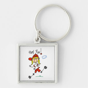 Porte-clés T-shirts et cadeaux pour filles de softball Home R