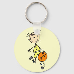 Porte-clés T-shirts et cadeaux pour filles jouant au basket-b
