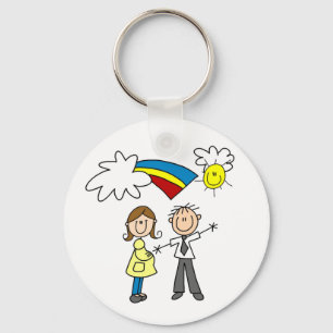 Porte-clés T-shirts et cadeaux pour futurs papa et maman