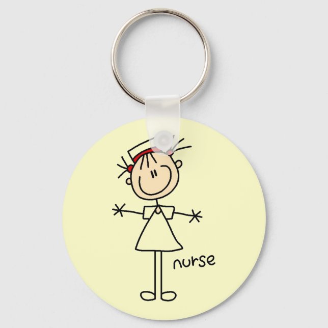 Porte-clés T-shirts et cadeaux pour infirmière simple bâton (Recto)