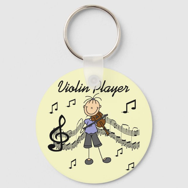Porte-clés T-shirts et cadeaux pour joueuses de violon (Recto)