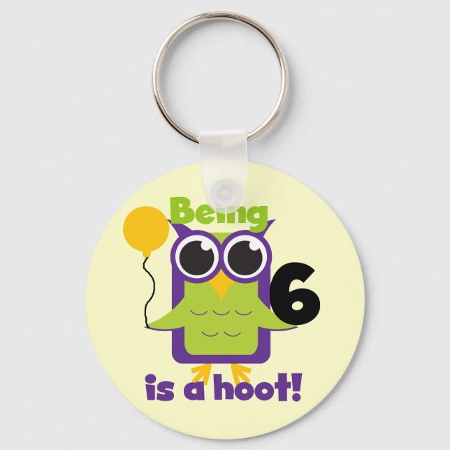 Porte-clés T-shirts et cadeaux pour le 6e anniversaire de Hoo (Recto)