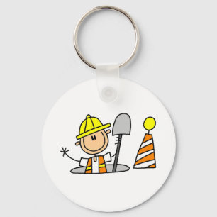 Porte-clés T-shirts et cadeaux pour ouvrier du bâtiment dans