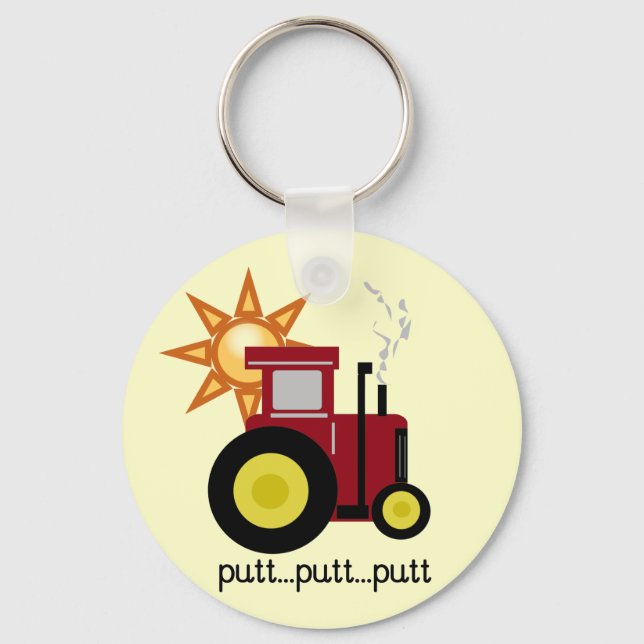 Porte-clés T-shirts et cadeaux Red Farm Tractor (Recto)