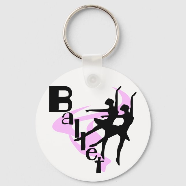 Porte-clés T-shirts et cadeaux Silhouette Ballet (Recto)
