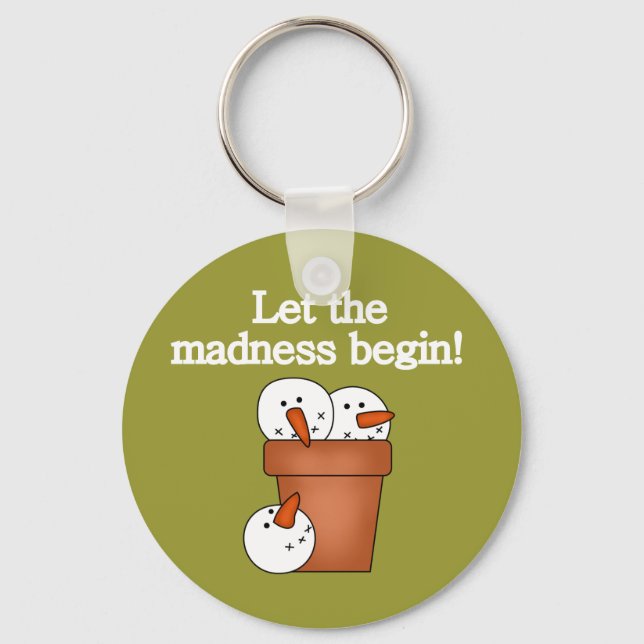 Porte-clés T-shirts et cadeaux Snowman Holiday Madness (Recto)