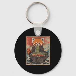 Porte-clés T-shirts graphiques japonais Ramen Red Panda Anime