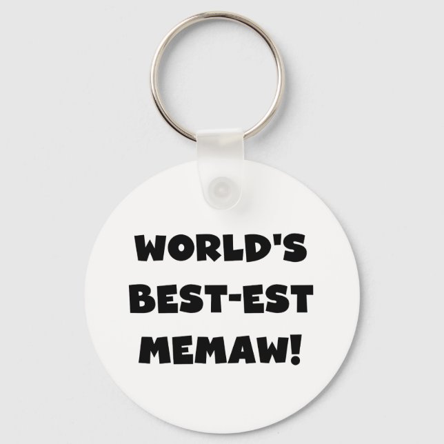 Porte-clés T-shirts noir et blanc du Meilleur-est Memaw du (Recto)