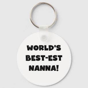 Porte-clés T-shirts noir et cadeaux de Meilleur-est Nanna des