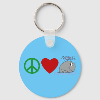 Porte-clés T-shirts Peace Love Whales, Travel Mugs, Cadeaux