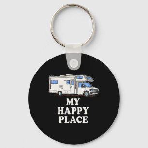 Porte-clés T-shirts pour camping-car Mon endroit heureux Cl C