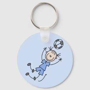 Porte-clés T-shirts uniformes et cadeaux du football bleu de