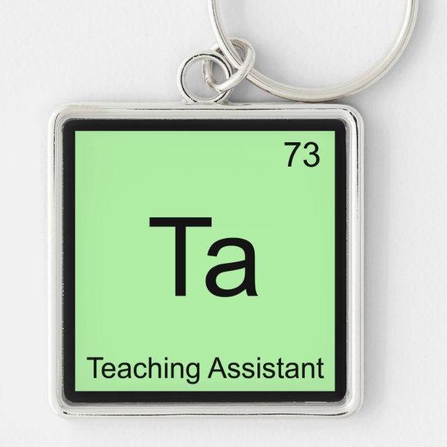 Porte-clés Ta - Assistant d'enseignement Symbole de l'élément (Devant)