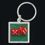 Porte-clés Table de craps avec dés Las Vegas<br><div class="desc">* Lucky Las Vegas Dice sur Craps Table arrière - plan. * Options rondes ou carrés pour les porte-clés. * Parfait pour les clés de voiture, les clés de maison ou se cacher dans le pot de fleurs (shhh). * Aussi belle taille pour Zipper Pull, rembourrage ou petit cadeau de...</div>
