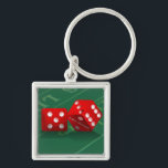 Porte-clés Table de craps avec dés Las Vegas<br><div class="desc">* Lucky Las Vegas Dice sur Craps Table arrière - plan. * Options rondes ou carrés pour les porte-clés. * Parfait pour les clés de voiture, les clés de maison ou se cacher dans le pot de fleurs (shhh). * Aussi belle taille pour Zipper Pull, rembourrage ou petit cadeau de...</div>