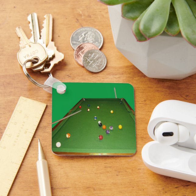 Porte-clés Table De Huit Avec Boules Et Cue, Clavier (Bureau)