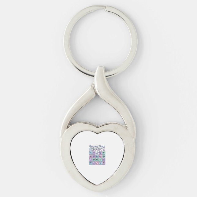 Porte-clés Table périodique licorne de magie Graphisme Merch (Devant)