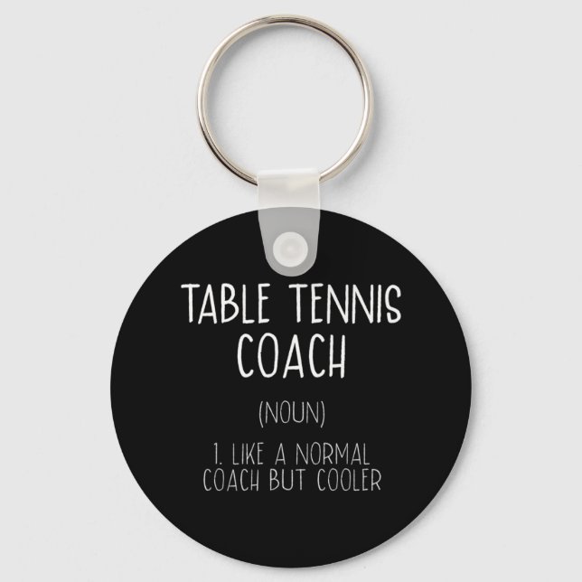 Porte-clés Table Tennis Coach Définition Fun Ping Pong Humour (Recto)