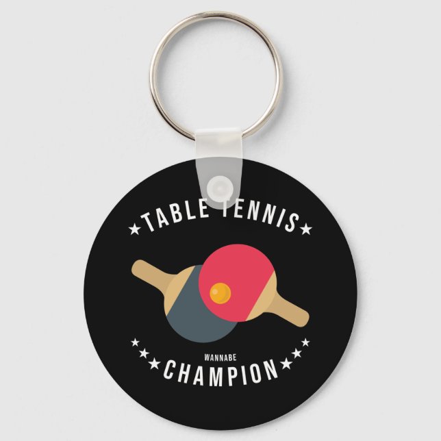 Porte-clés Table Tennis (Wannabe) Champion Funny (Recto)