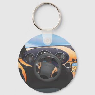 Porte-clés Tableau de bord de voiture de sport
