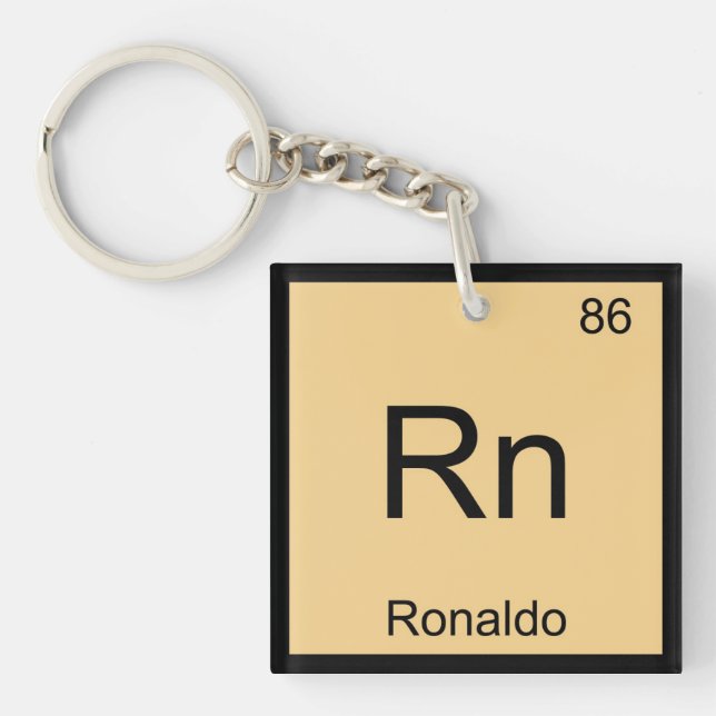 Porte-clés Tableau périodique d'élément nommé de chimie de (Devant)