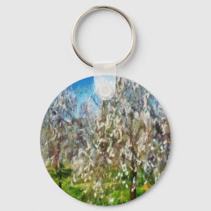 Porte-clés Tableau Pointillisme Pointillisme De Fleur D'Amand