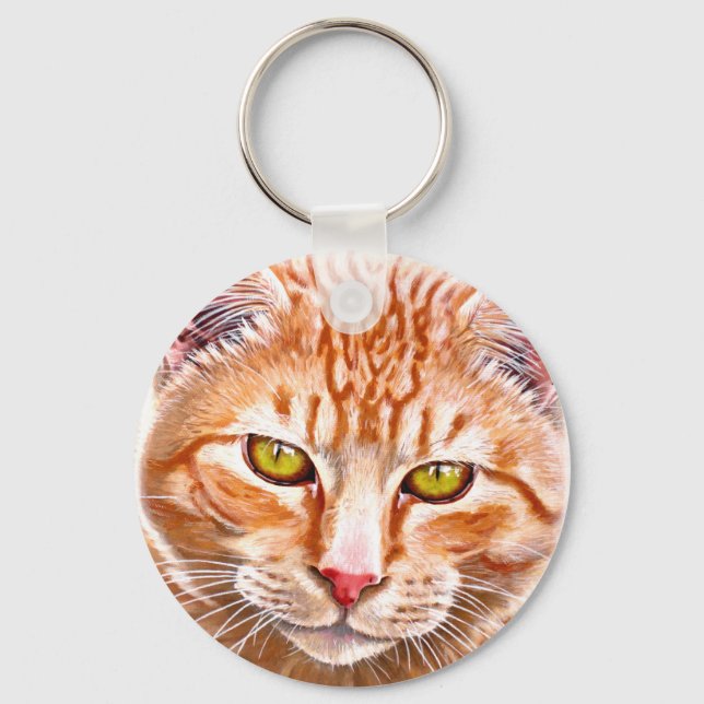 Porte-clés Tableau Tabby Orange (Recto)