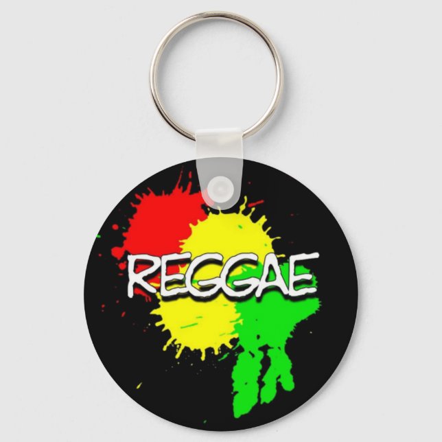 Porte-clés taches de drapeau de reggae sur un arrière - plan  (Recto)