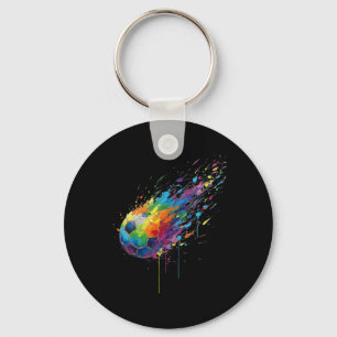 Porte-clés Taches de peinture Tie-dye pour les fans de footba