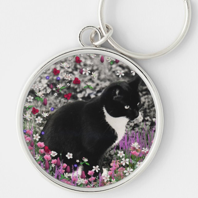 Porte-clés Taches de rousseur en fleurs II - chat de Kitty de (Devant)