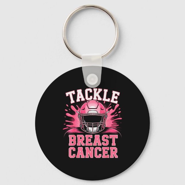 Porte-clés Tackle Football Breast Cancer Awareness Nk Ribbon  (Recto)