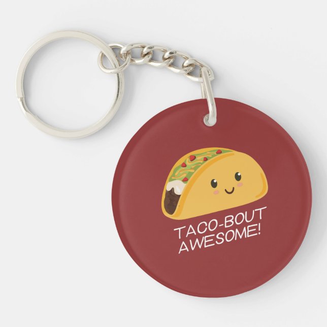 Porte-clés Taco-accès mignon de taco de Kawaii impressionnant (Devant)