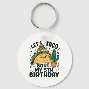 Porte-clés Taco Bout My 5th Birthday Mexican Party Boys