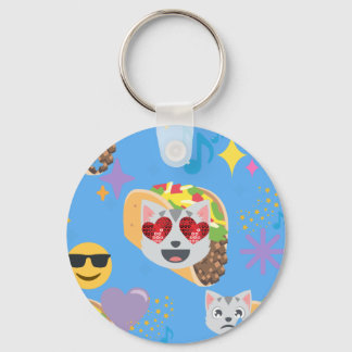 Porte-clés taco cat emoji