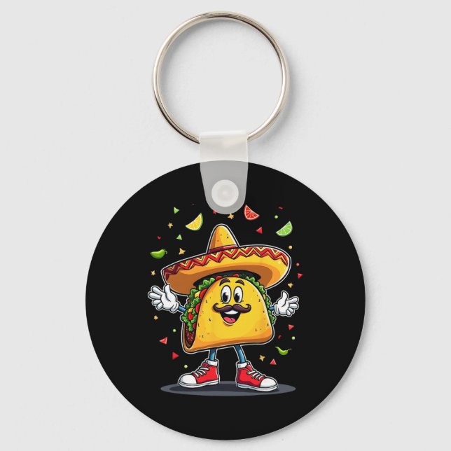 Porte-clés Taco Cinco De Mayo Celebration Drôle _1  (Recto)