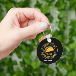 Porte-clés Taco de soutien émotionnel certifié Drôle de foodi