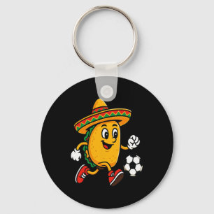 Porte-clés Taco Jouer Soccer Mexicain Cinco De Mayo Sombrero