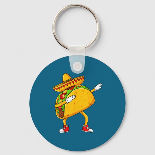 Porte-clés Taco mexicain dabbing drôle cinco de mayo  (Recto)