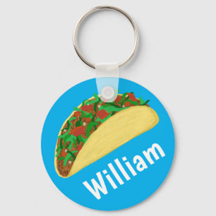 Porte-clés Taco Time Fun Yummy CUSTOM NAME