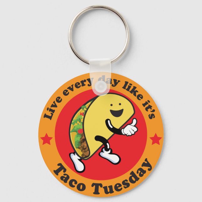 Porte-clés Taco Tuesday Every Day (Recto)