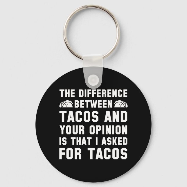 Porte-clés Tacos And Your Opinion (Recto)