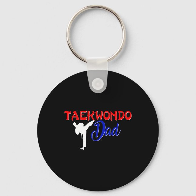 Porte-clés Taekwondo Dad Shirt Tae Kwon Do Martial Arts Faune (Recto)