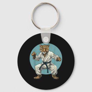 Porte-clés Taekwondo Leopard Kickboxing Animall Jiu-Jitsu