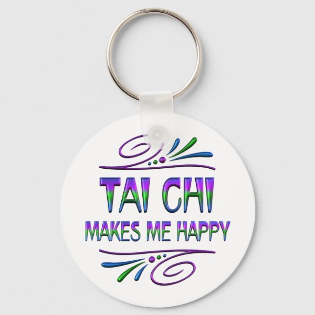 Porte-clés Tai Chi Me Rend Heureux (Recto)