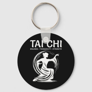 Porte-clés Tai Chi Qigong Grue Arts Martiaux Yoga Méditation