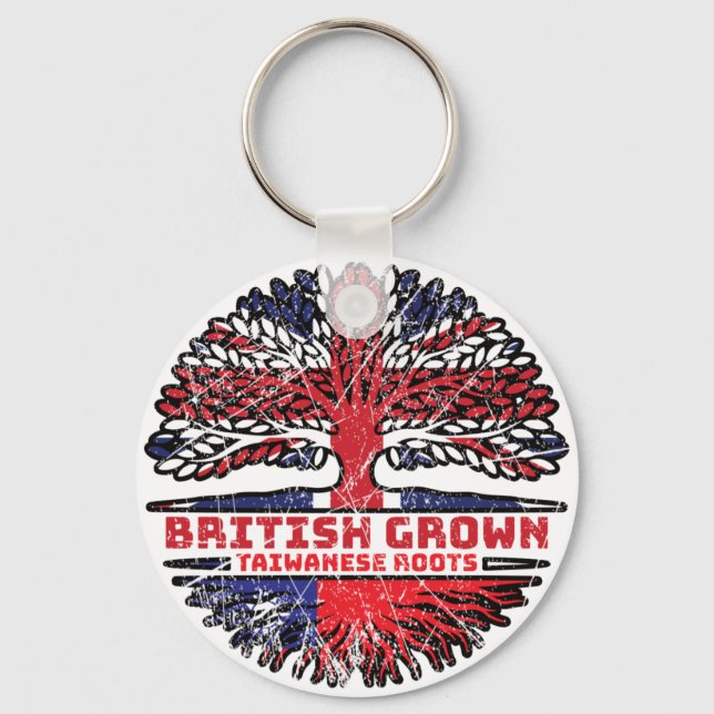 Porte-clés Taïwan Uk United Kingdom British Tree (Recto)