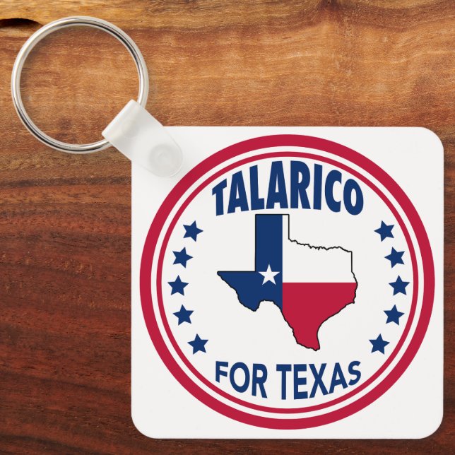 Porte-clés Talarico pour l'élection Texas Red White Blue (Recto)